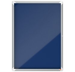 Vitrina NOBO Premium Plus con fondo de fieltro 9xA4, gris