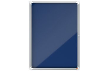 Vitrina NOBO Premium Plus con fondo de fieltro 9xA4, gris