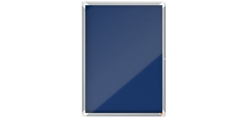 Vitrina NOBO Premium Plus con fondo de fieltro 9xA4, gris