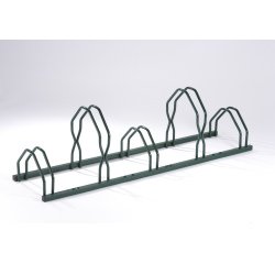 Râtelier 5 vélos sur 2 niveaux  Finition peinture verte