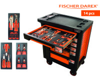 Servante équipée de 14 outils avec 3 modules