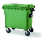 Contenedor residuos basura 600L Dahi. Apto para recogida automática con camión de basura