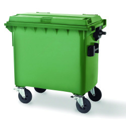 Contenedor residuos basura 600L Dahi. Apto para recogida automática con camión de basura