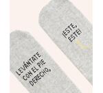 Calcetines "Levántate con el pie derecho" Smiley talla 42-46
