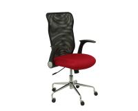 En_silla de direccion pyc respaldo alto regulable en altura rojo alto 1010+70 mm ancho 610 mm prof 550 mm