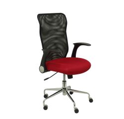En_silla de direccion pyc respaldo alto regulable en altura rojo alto 1010+70 mm ancho 610 mm prof 550 mm
