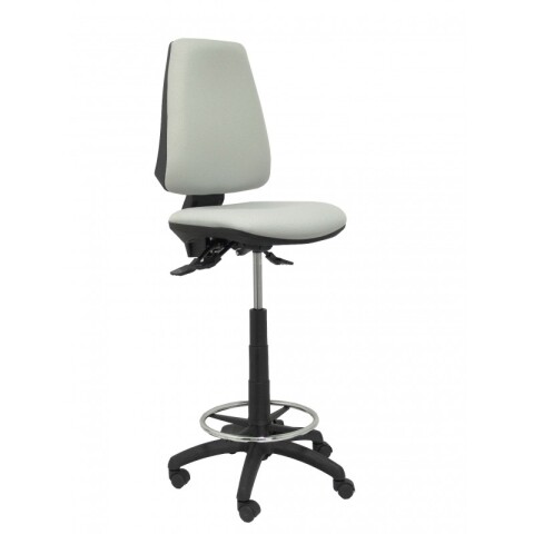Taburete Elche S tela ruedas nailon - Gris