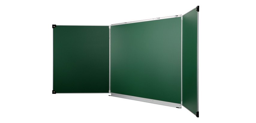 Tableau triptyque scolaire émaillé vert