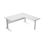 Mesa oficina Presto patas metal L An 160 cm ala lateral