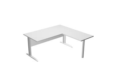 Mesa oficina Presto patas metal L An 160 cm ala lateral
