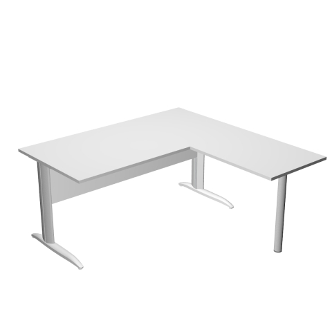 Mesa oficina Presto ArtExport pata metal 160 ala lateral - Blanco