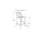 Tabouret haut d'extérieur DIVE - structure aluminium