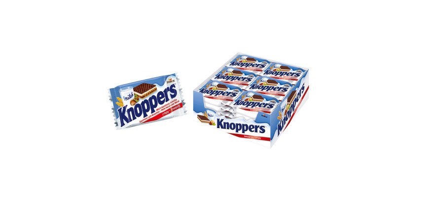 Galletas Barquillo Hasselnus knoppers 25 g - Paquete de 24 unidades