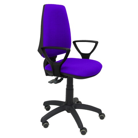Silla Elche S Bali brazos fijos ruedas de parquet - Lila