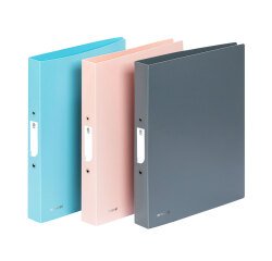 Classeur souple - A4 MAXI - 2 anneaux - Dos 4 cm - polypropylène - MINERAL VIQUEL - Coloris assortis