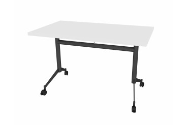 Table rabattable POLLY L.140 x P.70 cm Plateau Blanc