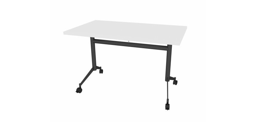 Table rabattable POLLY L.140 x P.70 cm Plateau Blanc