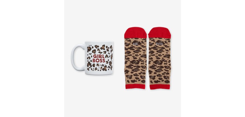 Kit Taza + Calcetines "Girl boss" talla 36-41