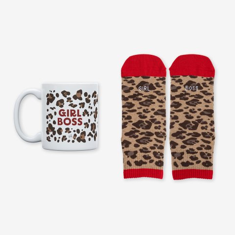 Kit Taza + Calcetines "Girl boss" talla 36-41