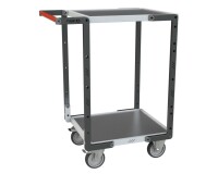 Servante Flatpack 2 plateaux tôle 250 kg 550 x 500 mm roue TPE