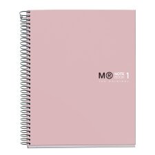 Notebook The Original, Couverture rigide, A5, lignes horizontales, 80 feuilles de 1 couleur, Miquelrius, Sable.
