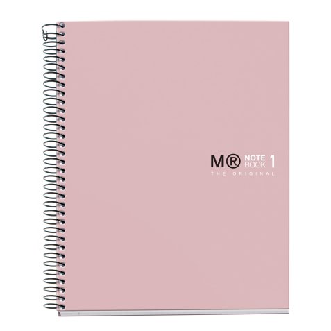 Notebook The Original, Couverture rigide, A5, lignes horizontales, 80 feuilles de 1 couleur, Miquelrius, Sable.
