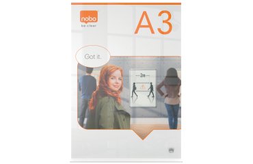 Porta pósters acrílico transparente de sobremesa, A3