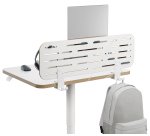 Bureau Leitz assis-debout à roulettes L 80 x P 60 cm compact + Organiseur de bureau avec support pour ordinateur portable  Leitz Ergo