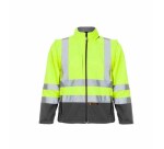 Chaqueta Softshell bicolor con mangas desmontables Clase II