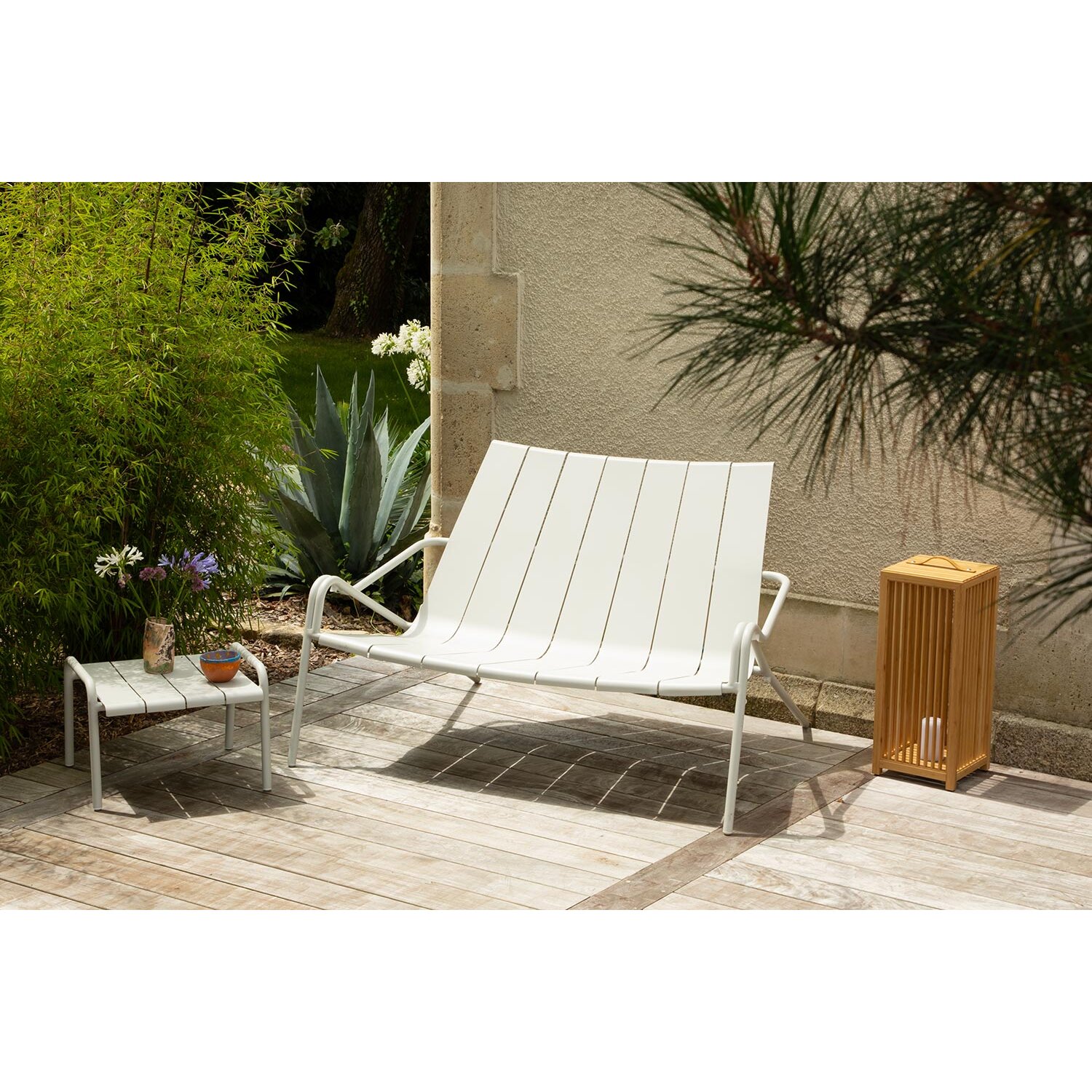 Banc d'extérieur en aluminium OUDON