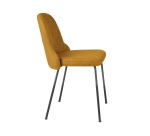 Chaise  BELLA, velours, pieds noirs