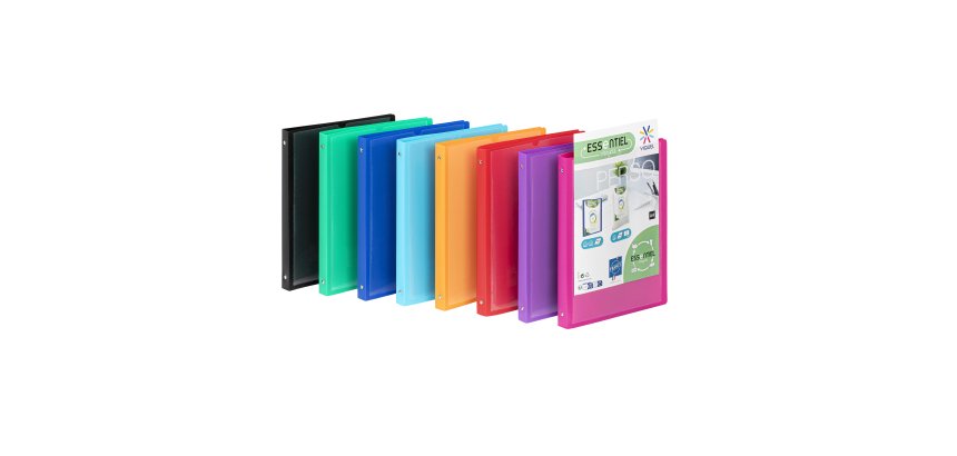 Classeur souple personnalisable - A4 - Dos 2,5 cm - polypropylène  - Essentiel Recycle VIQUEL- coloris assortis