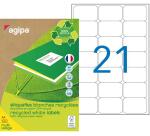 Etiquette adresse multi-usage recyclée 63,5 x 38,1 mm Agipa - Boîte de 2100