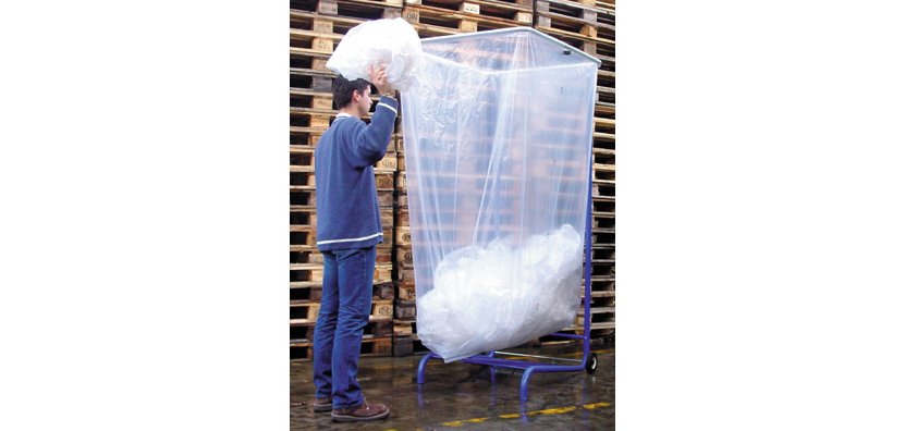 Support sac poubelle 1000-1500-2500 litres avec roulettes