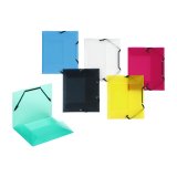 Chemise à élastique 3 rabats plastique Propyglass Viquel 17 x 22 cm - couleurs assorties