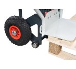 Diable dépalettiseur acier 250 kg bavette coulissante 440 x 250 mm roue  pneumatique