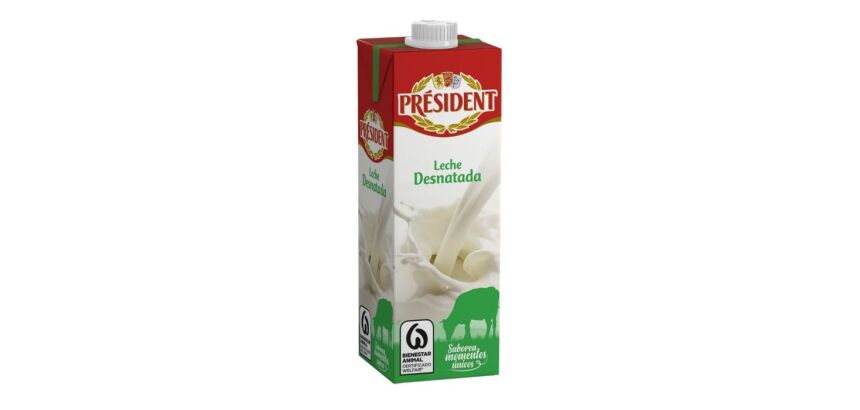 Leche President Desnatada Brik 1l  x 12 Uds.