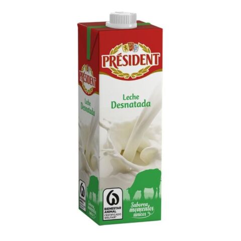 Leche President Desnatada Brik 1l x 12 Uds.