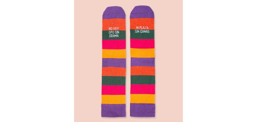 Calcetines "No hay opo sin dramas, ni plaza sin ganas" talla 42-46
