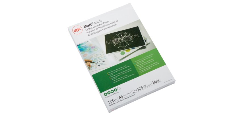 Paquete de 100 fundas de plastificación térmica GBC A3, 2 x 125 micras, mate