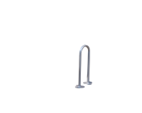 Lot de 2 ranges vélos platine pour 4 vélos Tube Ø 40 mm + peinture poudre époxy grise Platine Ø152mm, ép. 5mm et trous de fixation Ø9mm  MODELE ROND