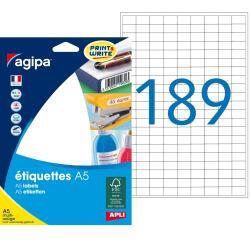 Étiquettes adresses 9 x 13 mm Agipa 114008 - Boîte de 3024