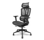 Silla Pro537 traslack malla negra brazos 3D ruedas nailon 60 mm