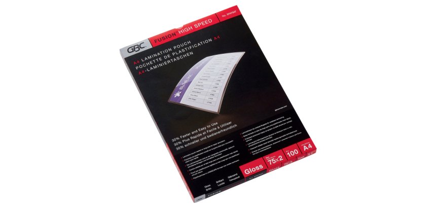 Paquete de fundas de plastificación térmica alta velocidad GBC HighSpeed™ A4, 2 x 75 micras
