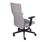 Chaise de bureau ergonomique TEAM PLUS, tissu, avec accoudoirs 1D, mécanisme synchrone, pieds noirs