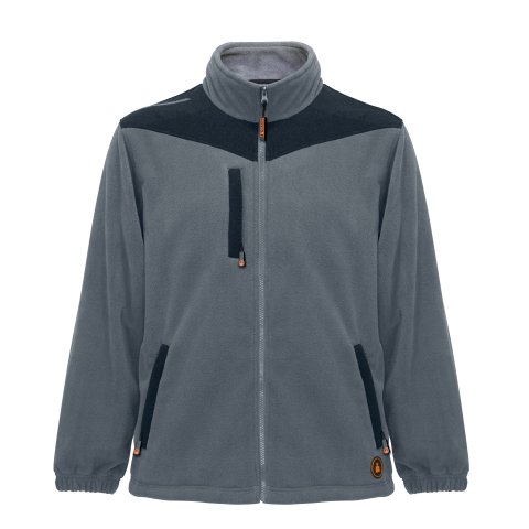 Forro polar con detalles a contraste talla L - Gris