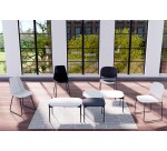 Table basse Meet 50 x 50 cm pied noir