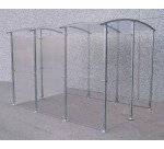 Abri fumeurs métal Modèle en isolé 6 m²