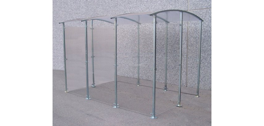 Abri fumeurs métal Modèle en isolé 6 m²