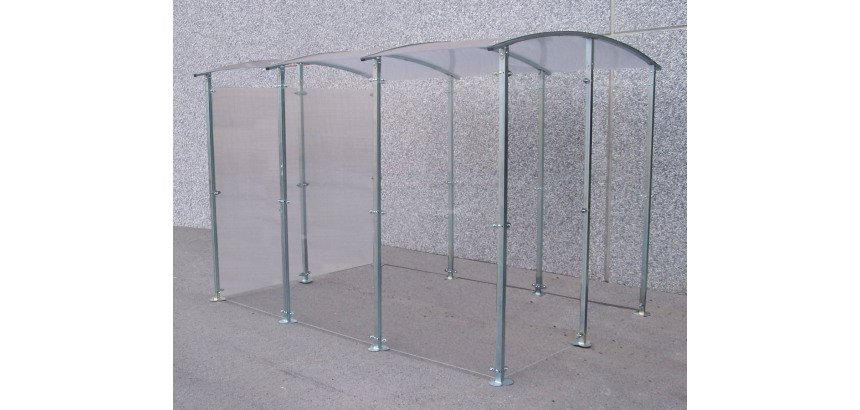Abri fumeurs métal Modèle en isolé 6 m²